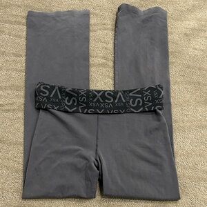 VSX Charcoal Leggings with Logo fold over Waistband size M